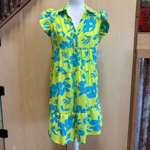 Lime Mix Floral Print Dress